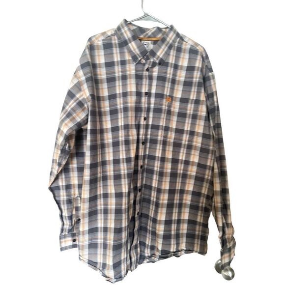 Cinch Mens Multicolor Plaid Long Sleeve Button Down Western Shirt Size XXL - Picture 3 of 16